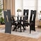 Baxton Studio Senan Dark Brown Upholstered and Finished Wood 5-Piece Dining Set 170-8036-10900 - alternate 3